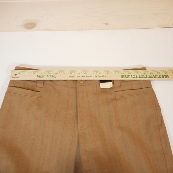 Venezia Women's size 16 Dress Pants Tan Pinstripe Stretch Careerwear Office NWT - Picture 4 of 9